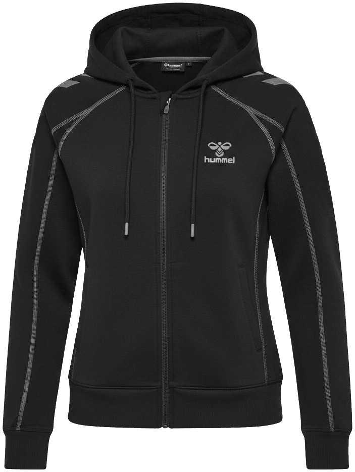 Hummel Move 2.0 Trainingsjacke mit Kapuze, 2XL, schwarz/grau