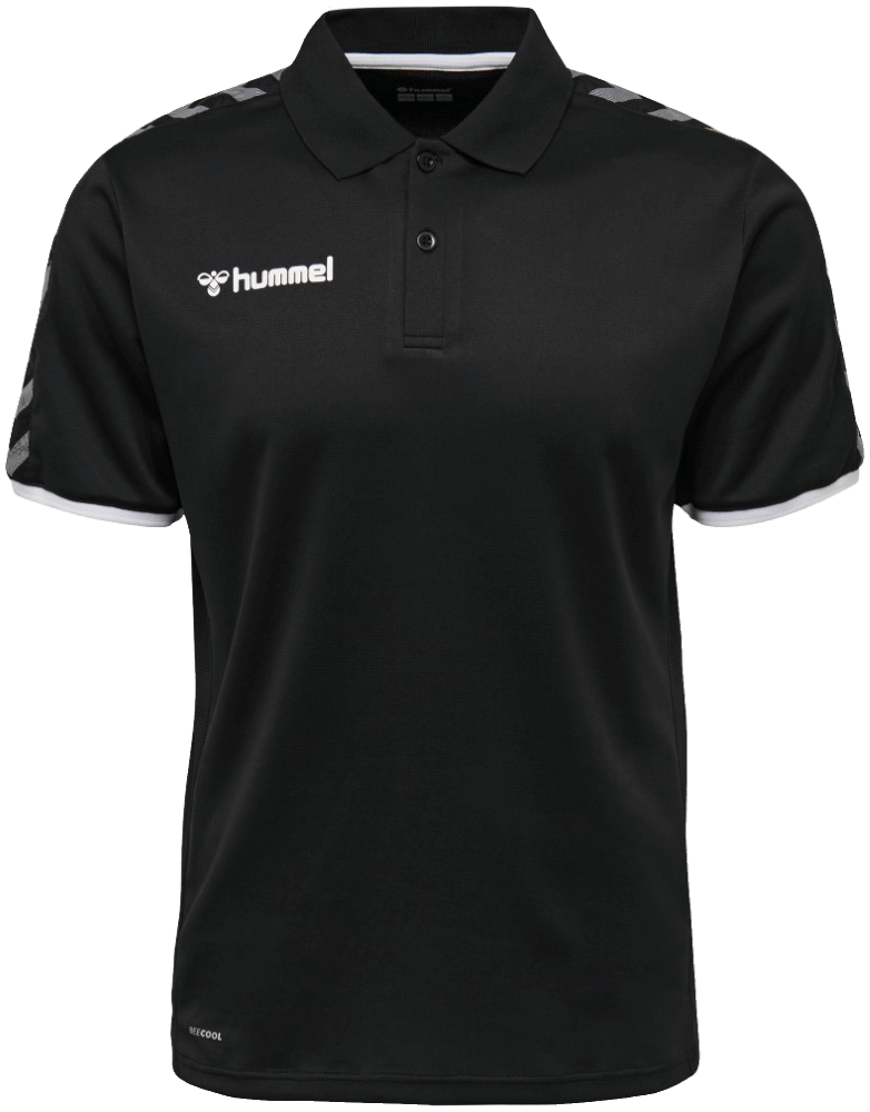 Hummel Poloshirt Authentic, M, schwarz/weiß