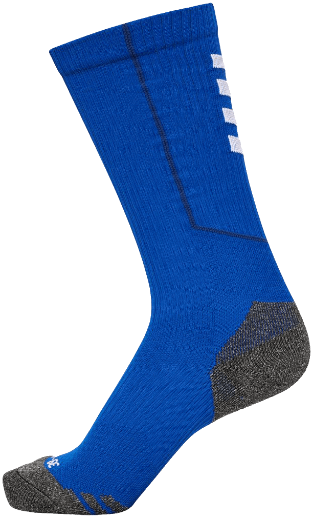 Hummel Training Socken High Pro, 47-50, blau/weiß