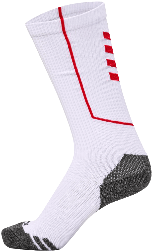 Hummel Training Socken High Pro, 47-50, weiß/rot