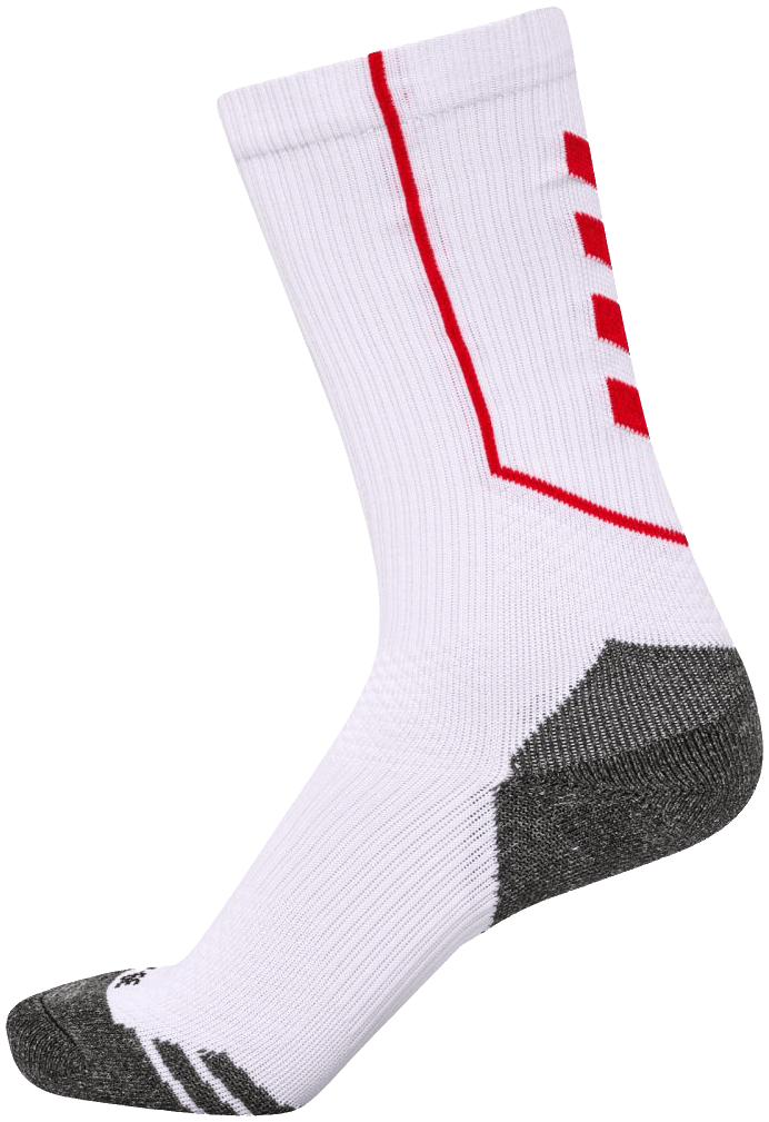Hummel Training Socken Low Pro, 47-50, weiß/rot