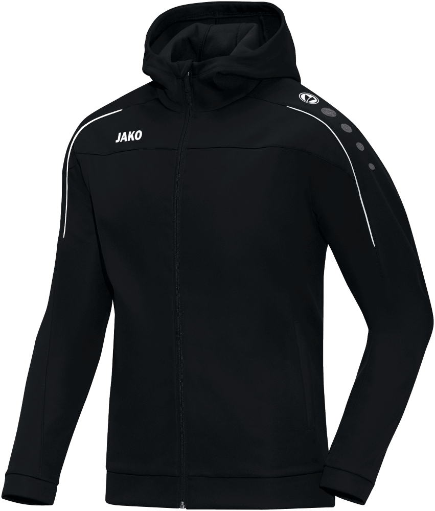 Jako Classico Kapuzen Präsentationsjacke, 4XL, schwarz