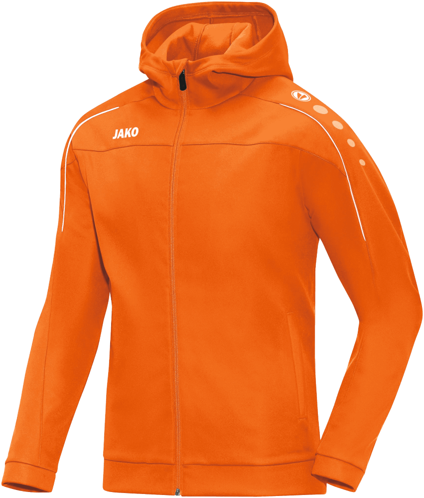 Jako Classico Kapuzen Präsentationsjacke, 38, neonorange