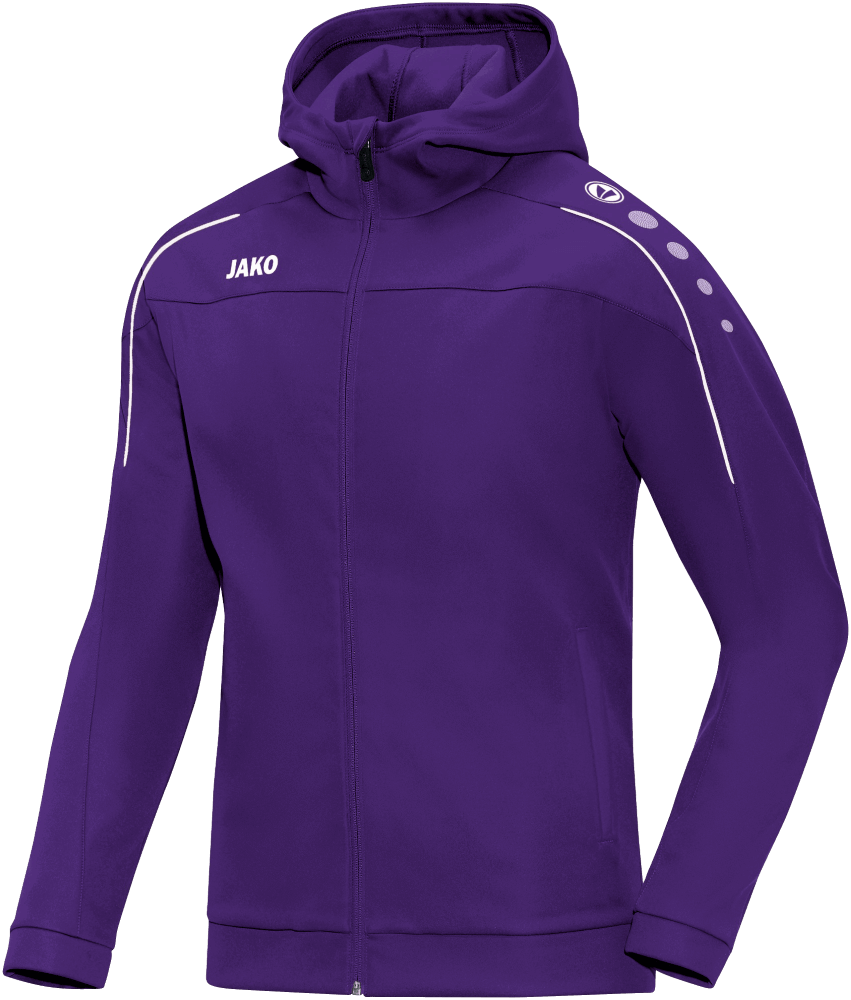 Jako Classico Kapuzen Präsentationsjacke, 38, lila