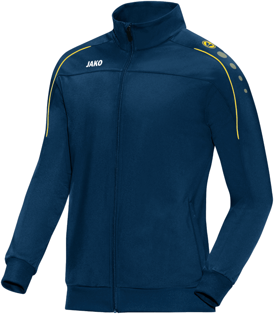 Jako Classico Polyesterjacke, XL, dunkelblau/gelb