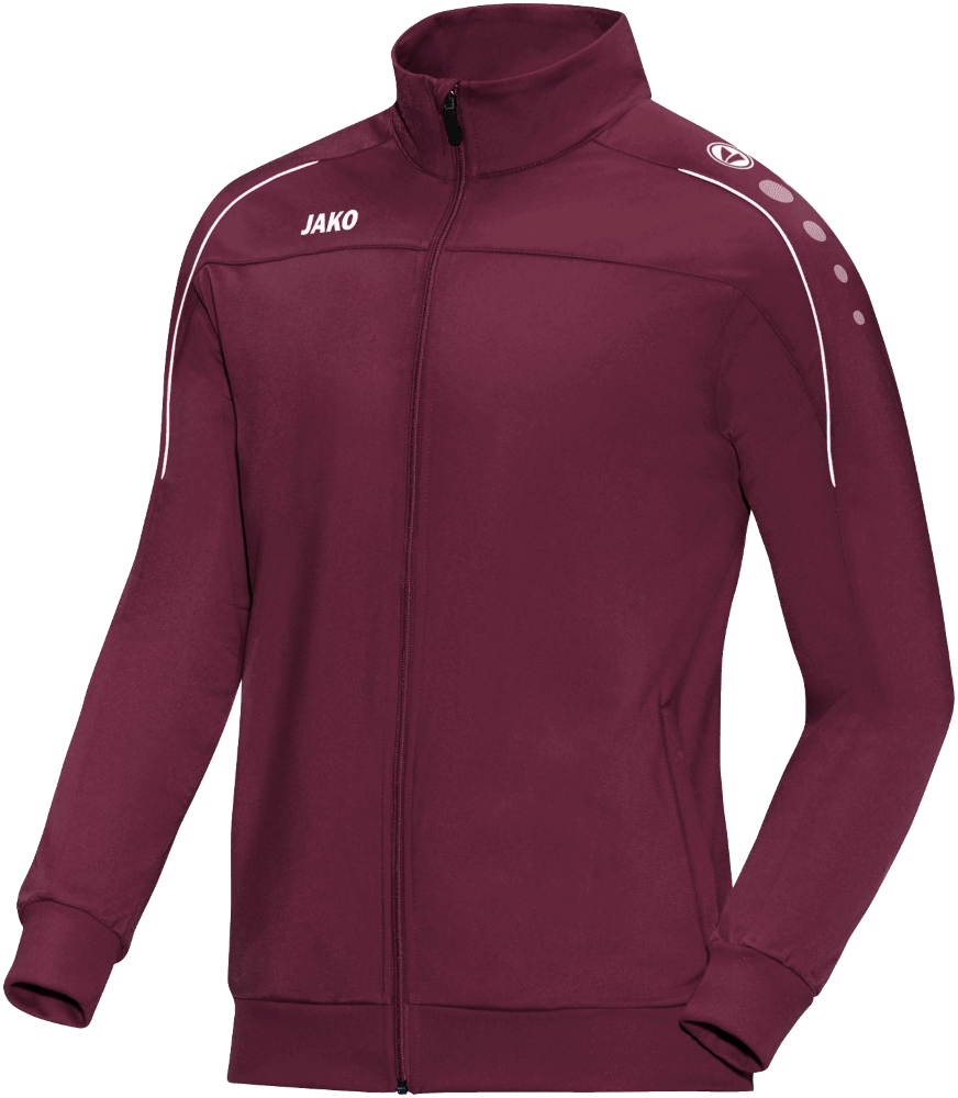 Jako Classico Polyesterjacke, XL, weinrot