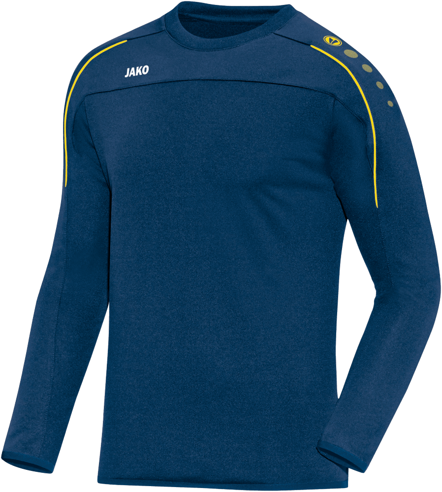 Jako Classico Sweatshirt, 164, dunkelblau/gelb