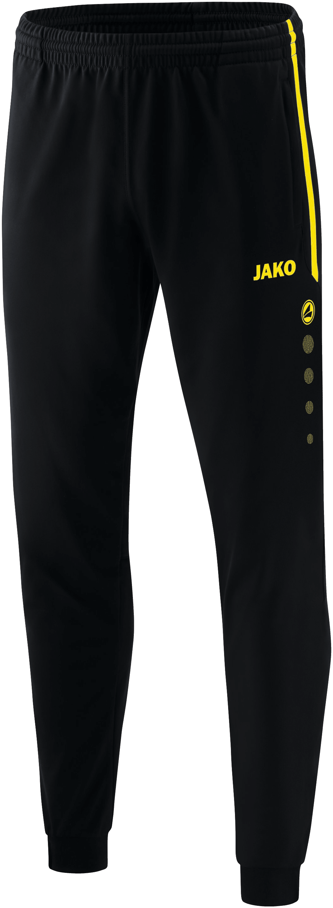 Jako Competition 2.0 Polyesterhose, L, schwarz/neongelb