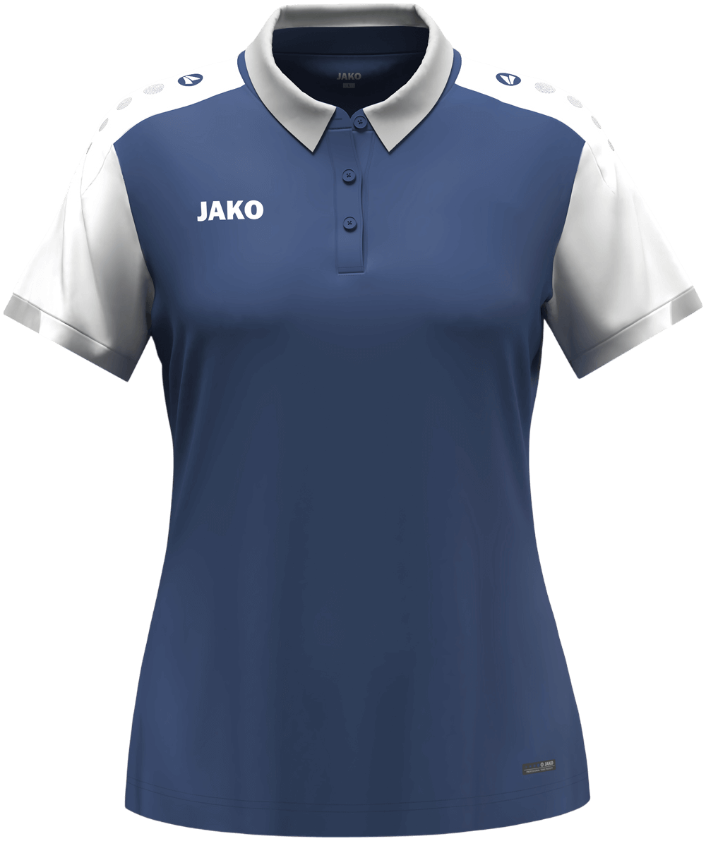 Jako Dynamic Damen Poloshirt Dynamic, XL, dunkelblau/weiß