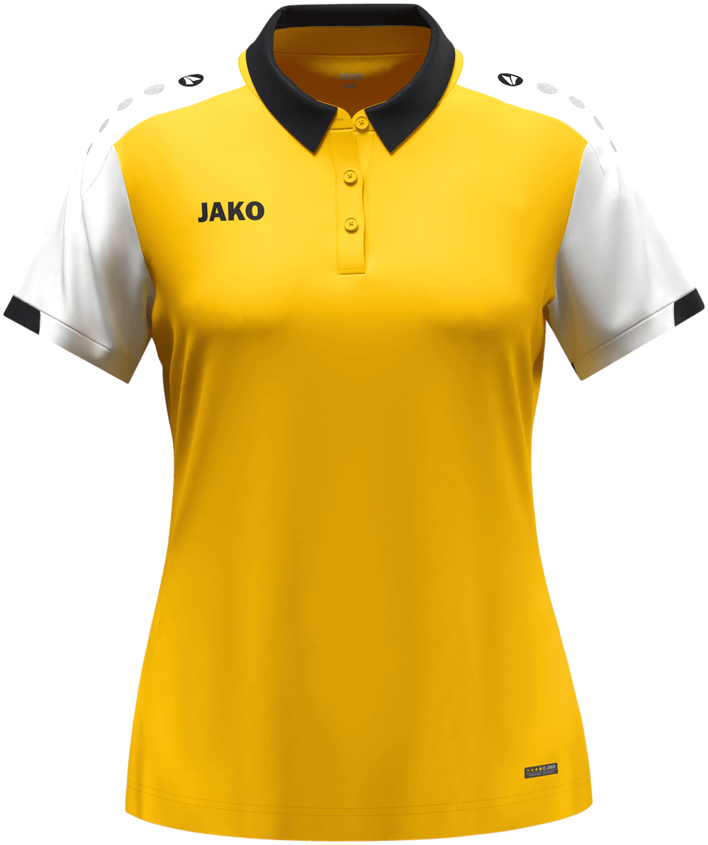 Jako Dynamic Damen Poloshirt Dynamic, XL, gelb/schwarz/weiß