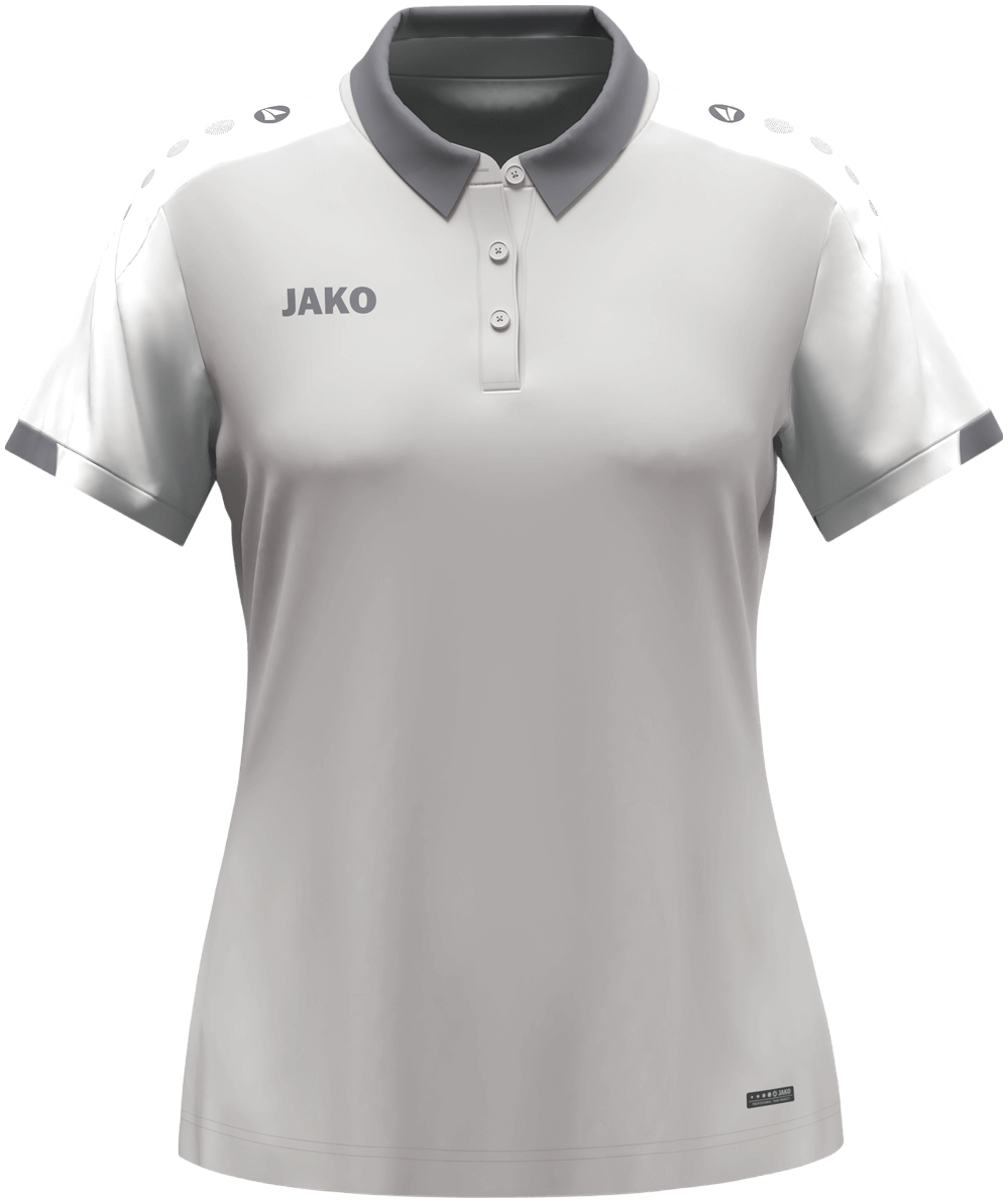Jako Dynamic Damen Poloshirt Dynamic, XL, hellgrau/weiß