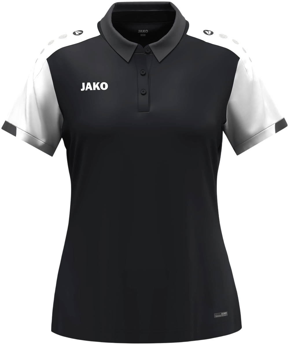 Jako Dynamic Damen Poloshirt Dynamic, XL, schwarz/weiß/dunkelgrau
