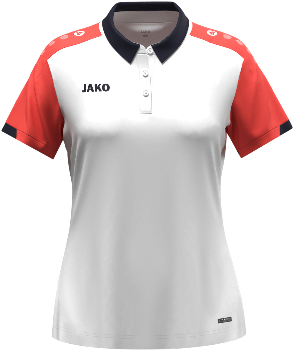 Jako Dynamic Damen Poloshirt Dynamic, XL, weiß/orange