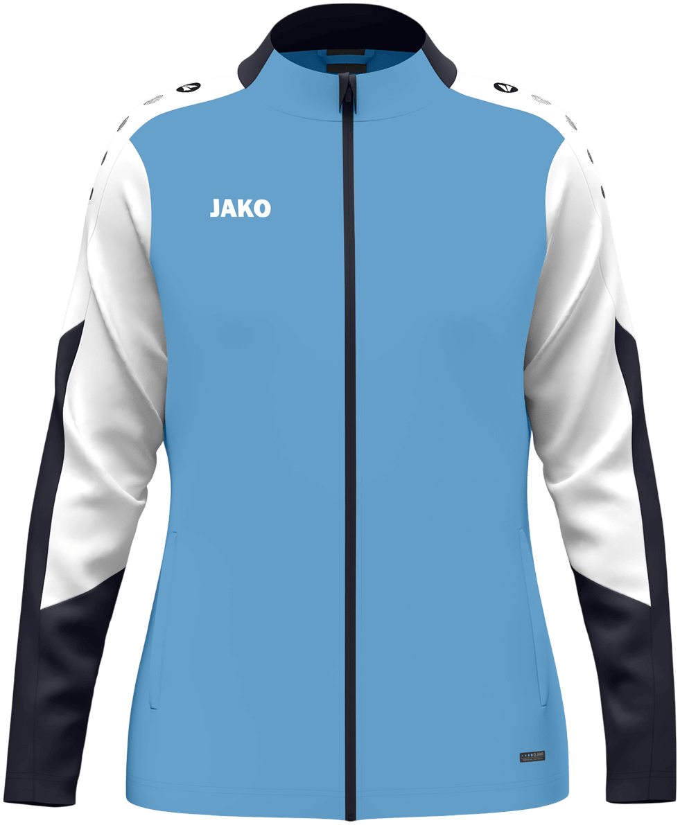 Jako Dynamic Damen Polyesterjacke Dynamic, XL, hellblau/marine/weiß
