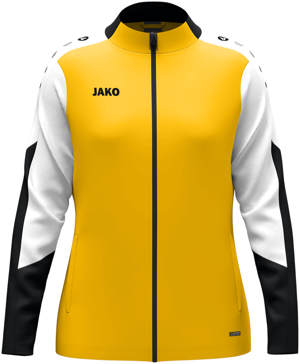 Jako Dynamic Damen Polyesterjacke Dynamic, XL, gelb/schwarz/weiß