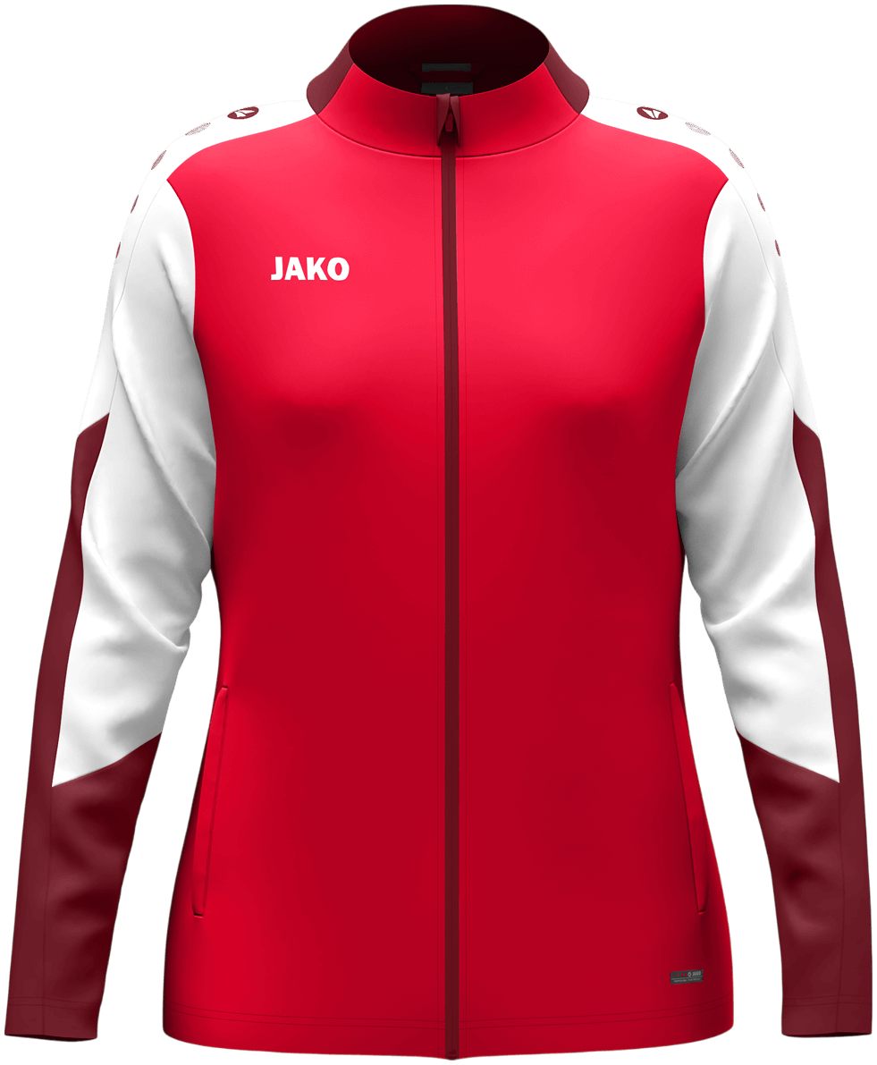 Jako Dynamic Damen Polyesterjacke Dynamic, XL, rot/weiß
