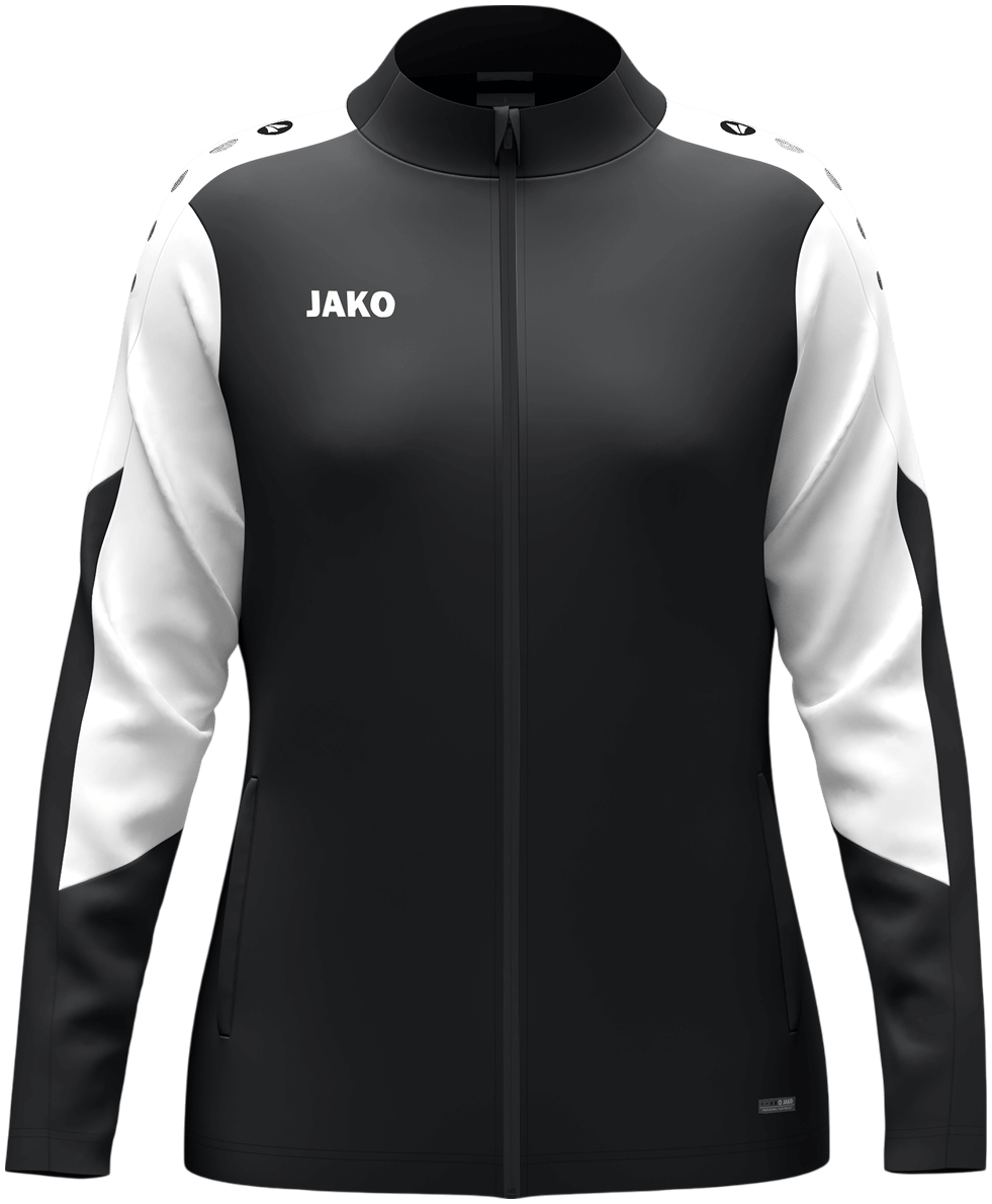Jako Dynamic Damen Polyesterjacke Dynamic, XL, schwarz/weiß/dunkelgrau