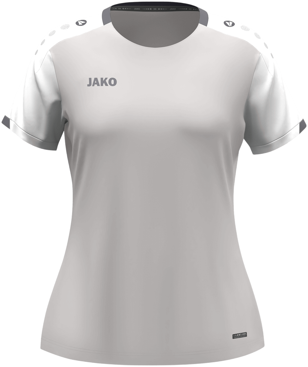 Jako Dynamic Damen T-Shirt Dynamic, XL, hellgrau/weiß