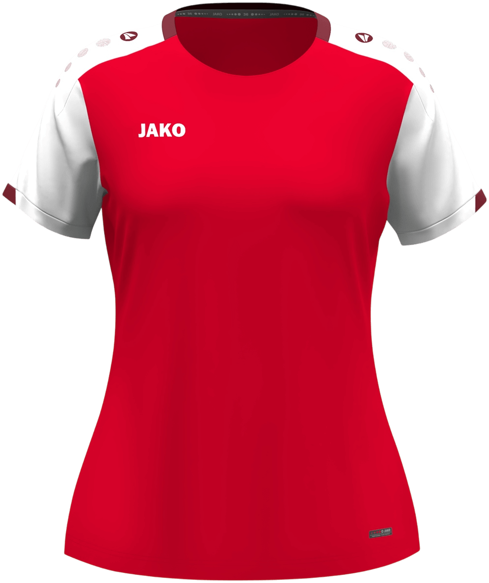 Jako Dynamic Damen T-Shirt Dynamic, XL, rot/weiß