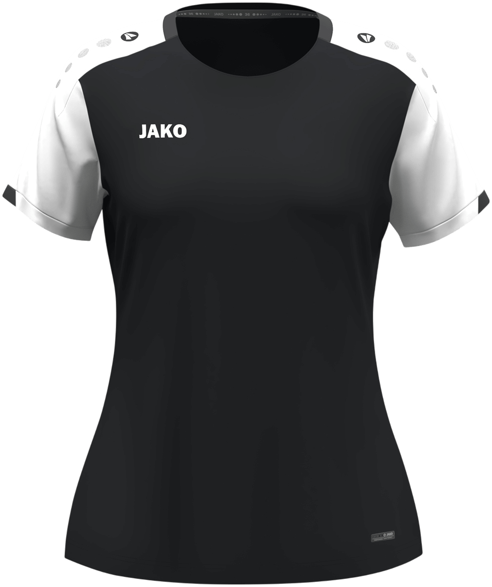 Jako Dynamic Damen T-Shirt Dynamic, XL, schwarz/weiß/dunkelgrau
