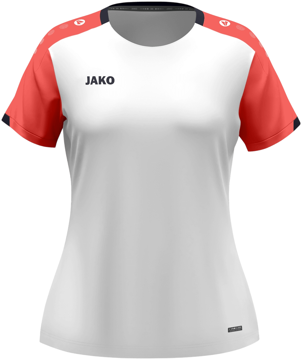 Jako Dynamic Damen T-Shirt Dynamic, XL, weiß/orange