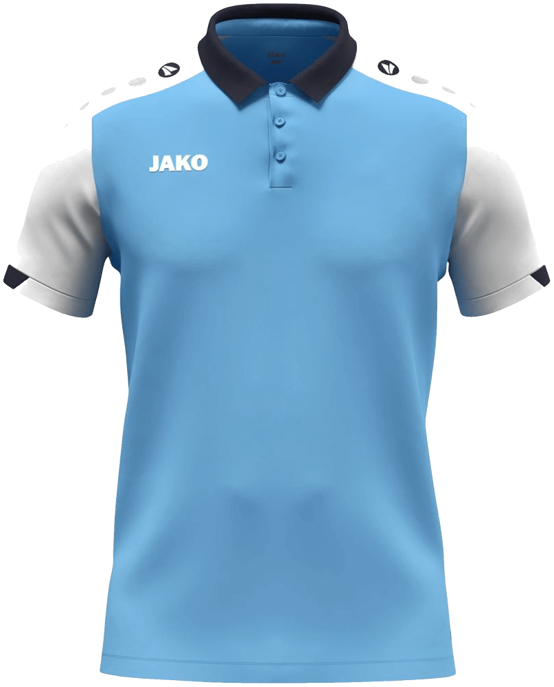 Jako Dynamic Poloshirt, 4XL, hellblau/marine/weiß