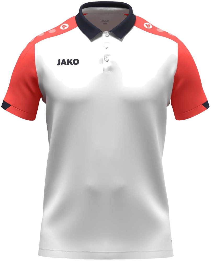 Jako Dynamic Poloshirt, 4XL, weiß/orange