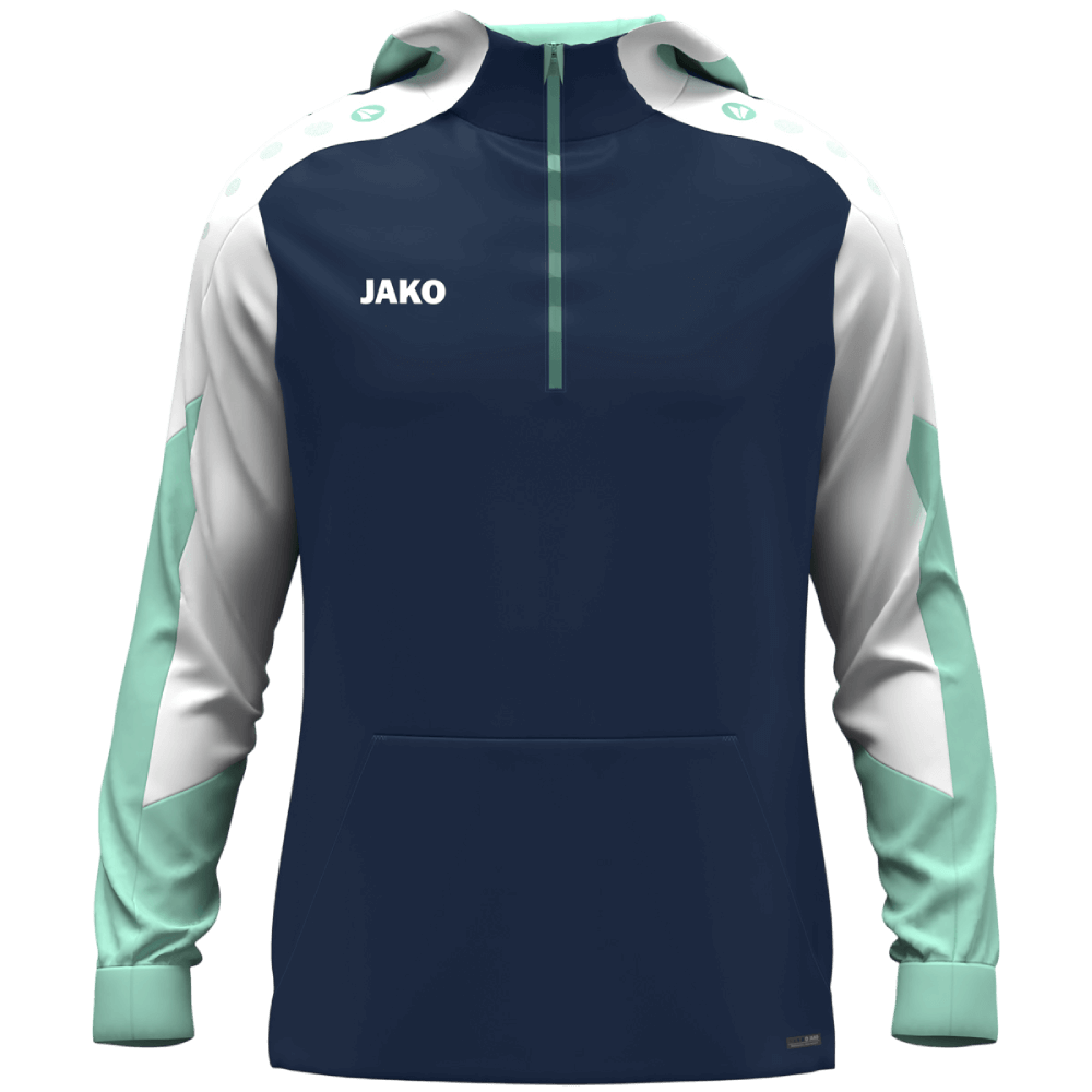 Jako Dynamic Polyester Hoodie, 3XL, marine/mint