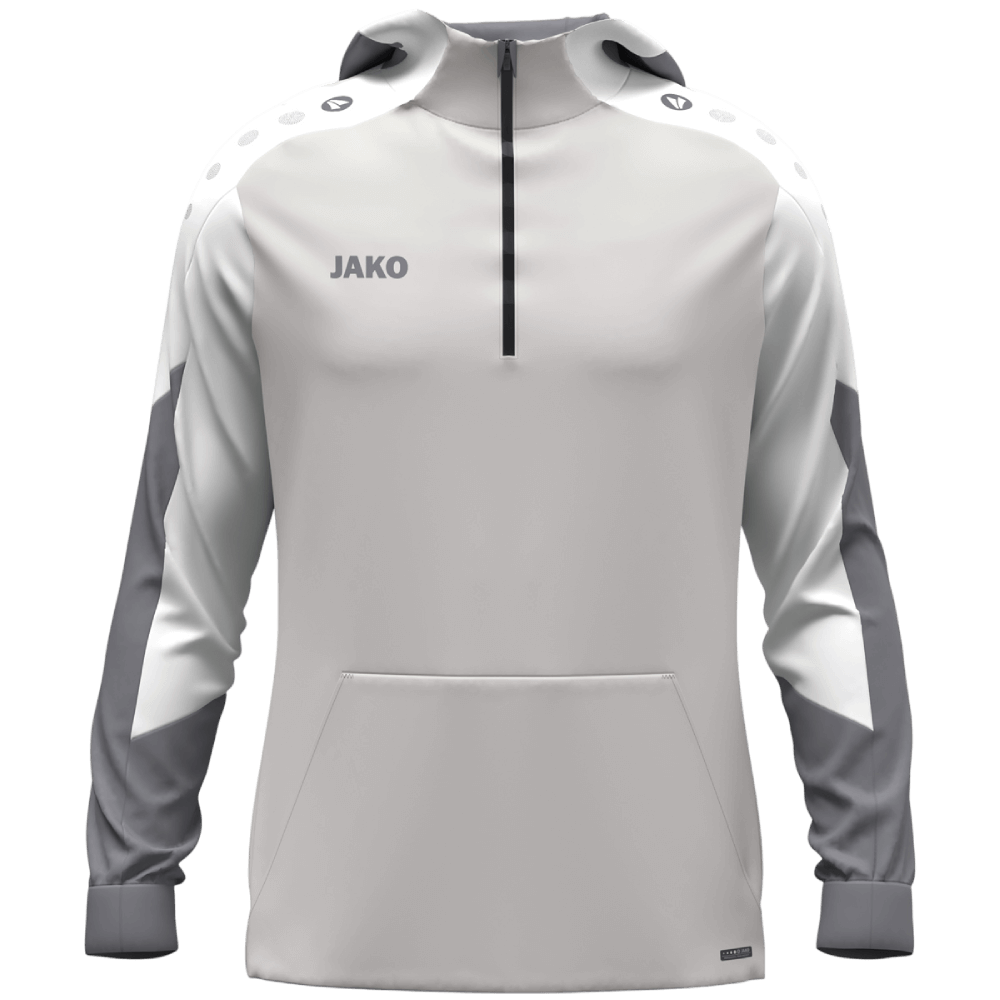 Jako Dynamic Polyester Hoodie, 3XL, hellgrau/weiß