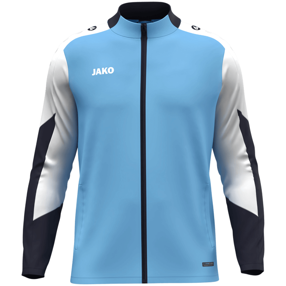 Jako Dynamic Polyesterjacke, 4XL, hellblau/marine/weiß