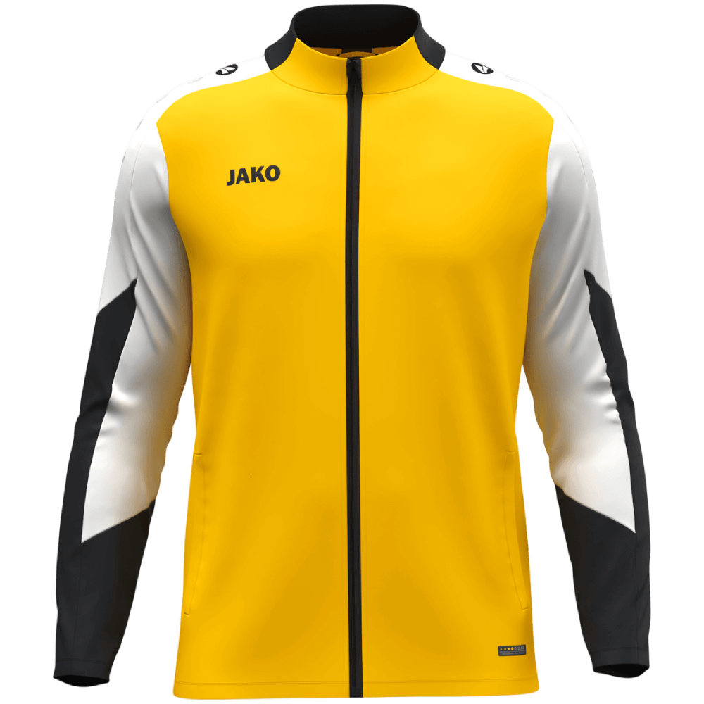 Jako Dynamic Polyesterjacke, 4XL, gelb/schwarz/weiß