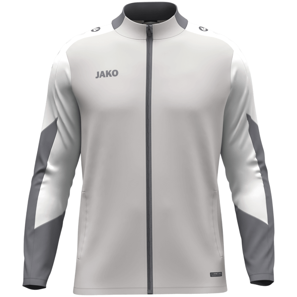 Jako Dynamic Polyesterjacke, 4XL, hellgrau/weiß
