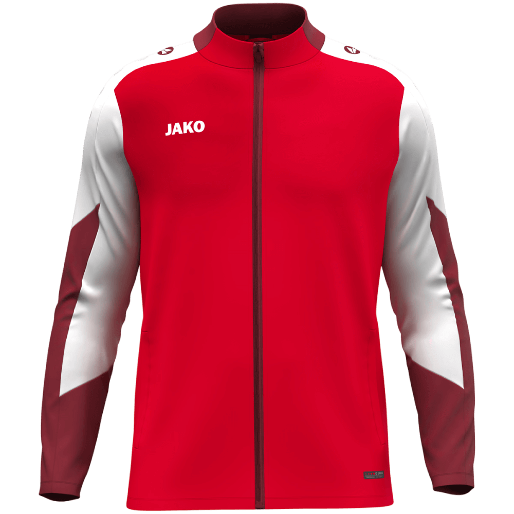 Jako Dynamic Polyesterjacke, 4XL, rot/weiß