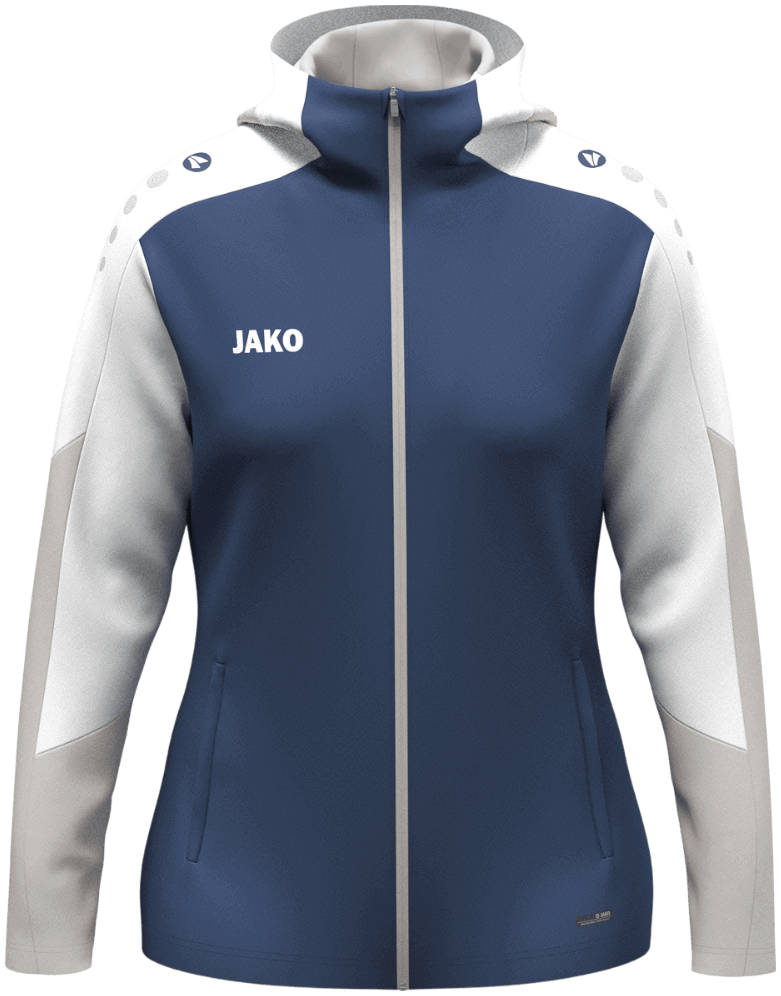 Jako Dynamic Trainingsjacke mit Kapuze, XL, dunkelblau/weiß