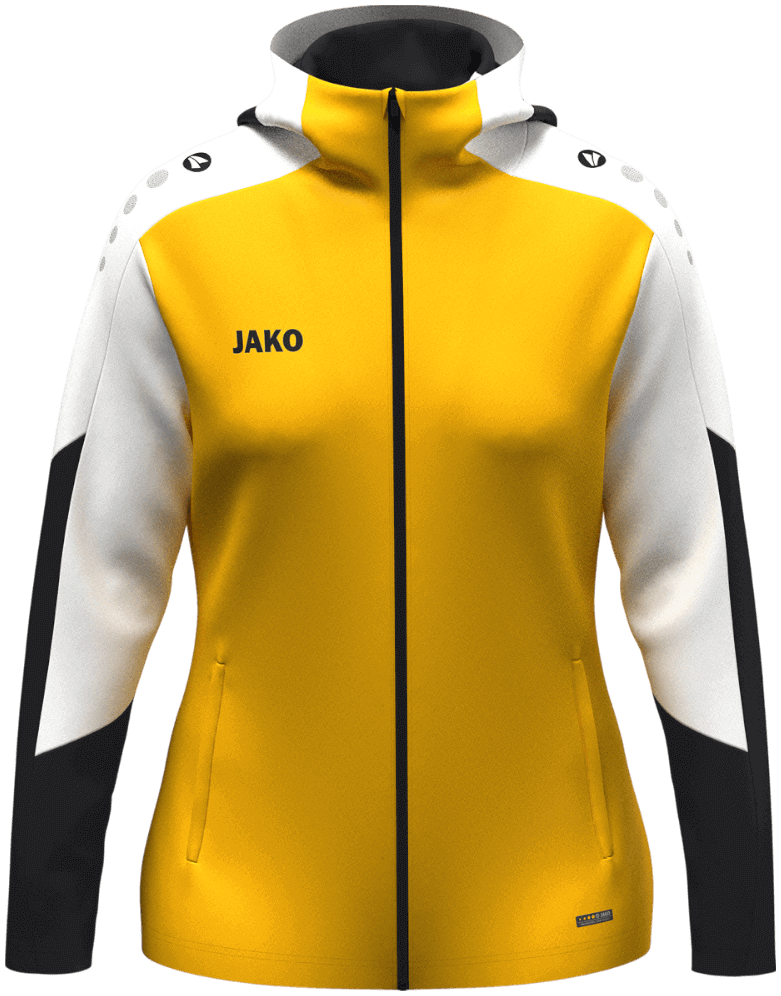 Jako Dynamic Trainingsjacke mit Kapuze, XL, gelb/schwarz/weiß