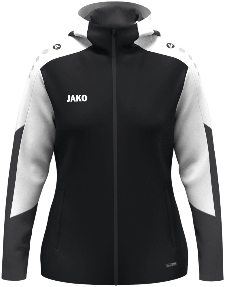 Jako Dynamic Trainingsjacke mit Kapuze, XL, schwarz/weiß/dunkelgrau