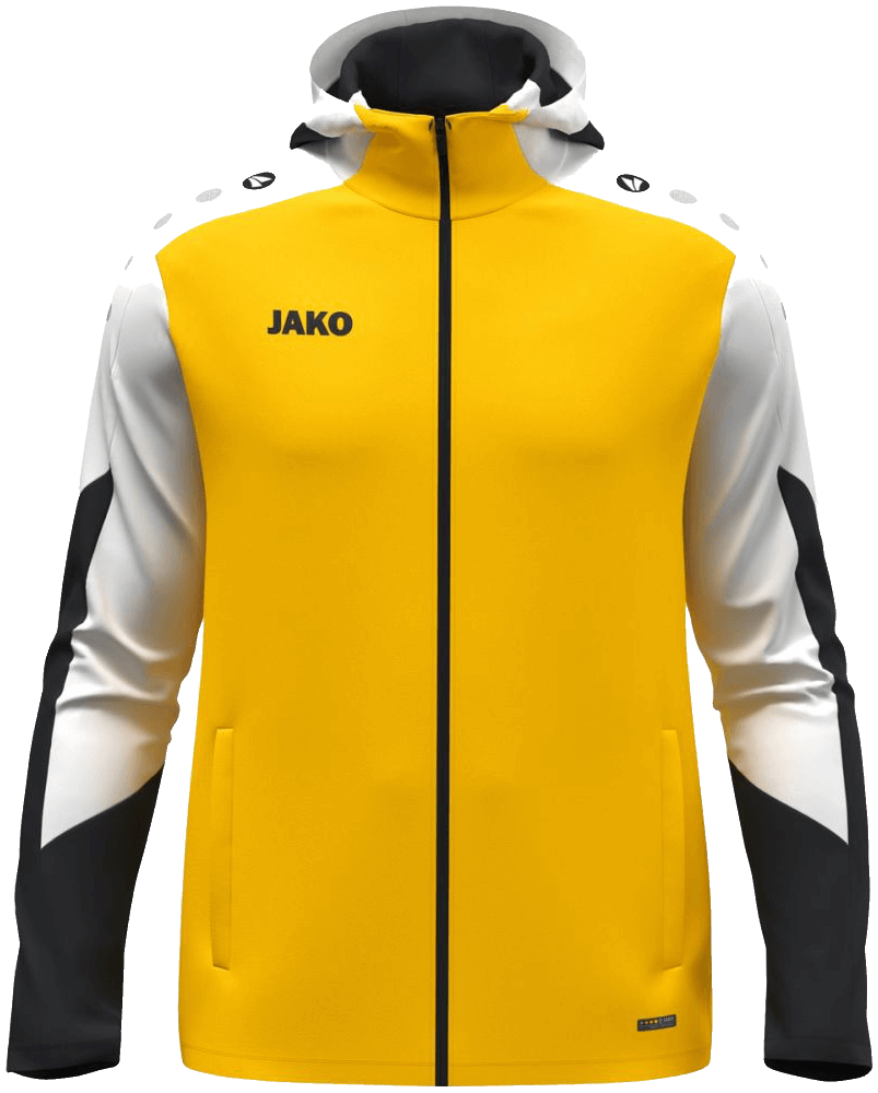 Jako Dynamic Trainingsjacke mit Kapuze, 4XL, gelb/schwarz/weiß