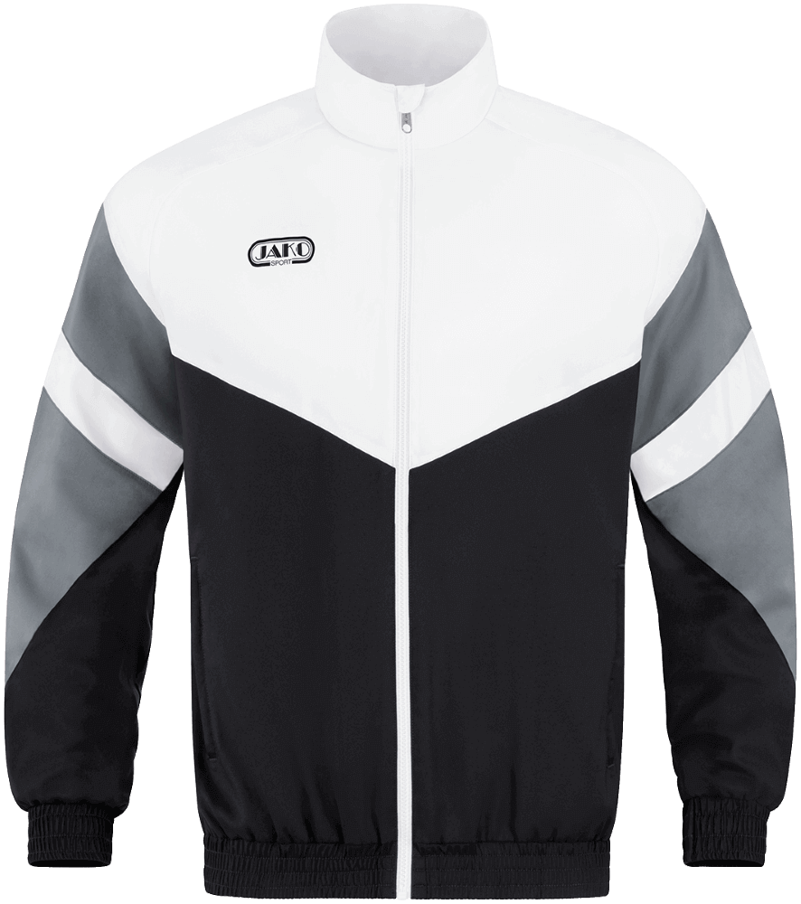 Jako Freizeitjacke Retro, 4XL, schwarz/weiß/grau