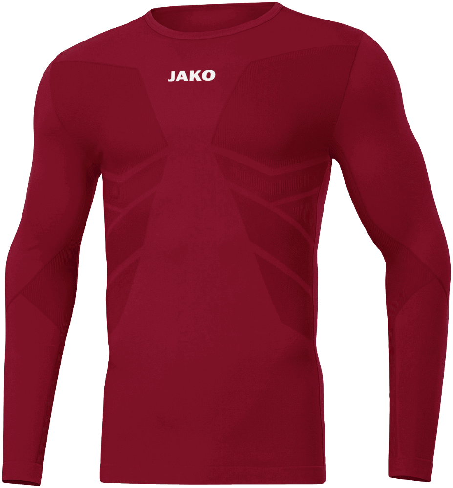 Jako Funktionsshirt Longsleeve Comfort 2.0, XXL, weinrot/schwarz