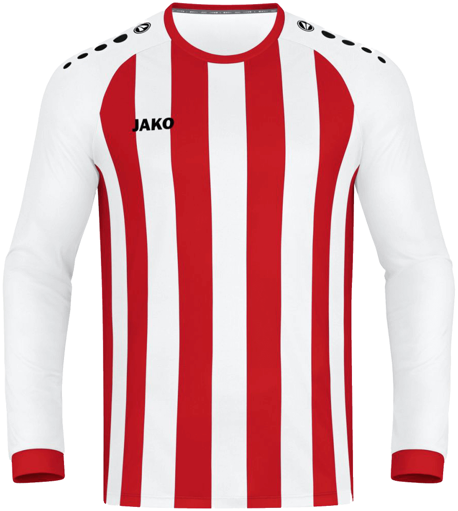 Jako Fussball Trikot Langarm Inter, 2XL, weiß/rot