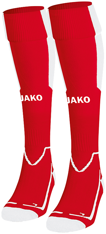Jako Fussballsocken Lazio, 4, rot/weiß