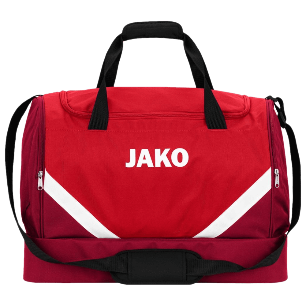 Jako Iconic Fussball Sporttasche mit Bodenfach Gr. S, S, rot/weinrot