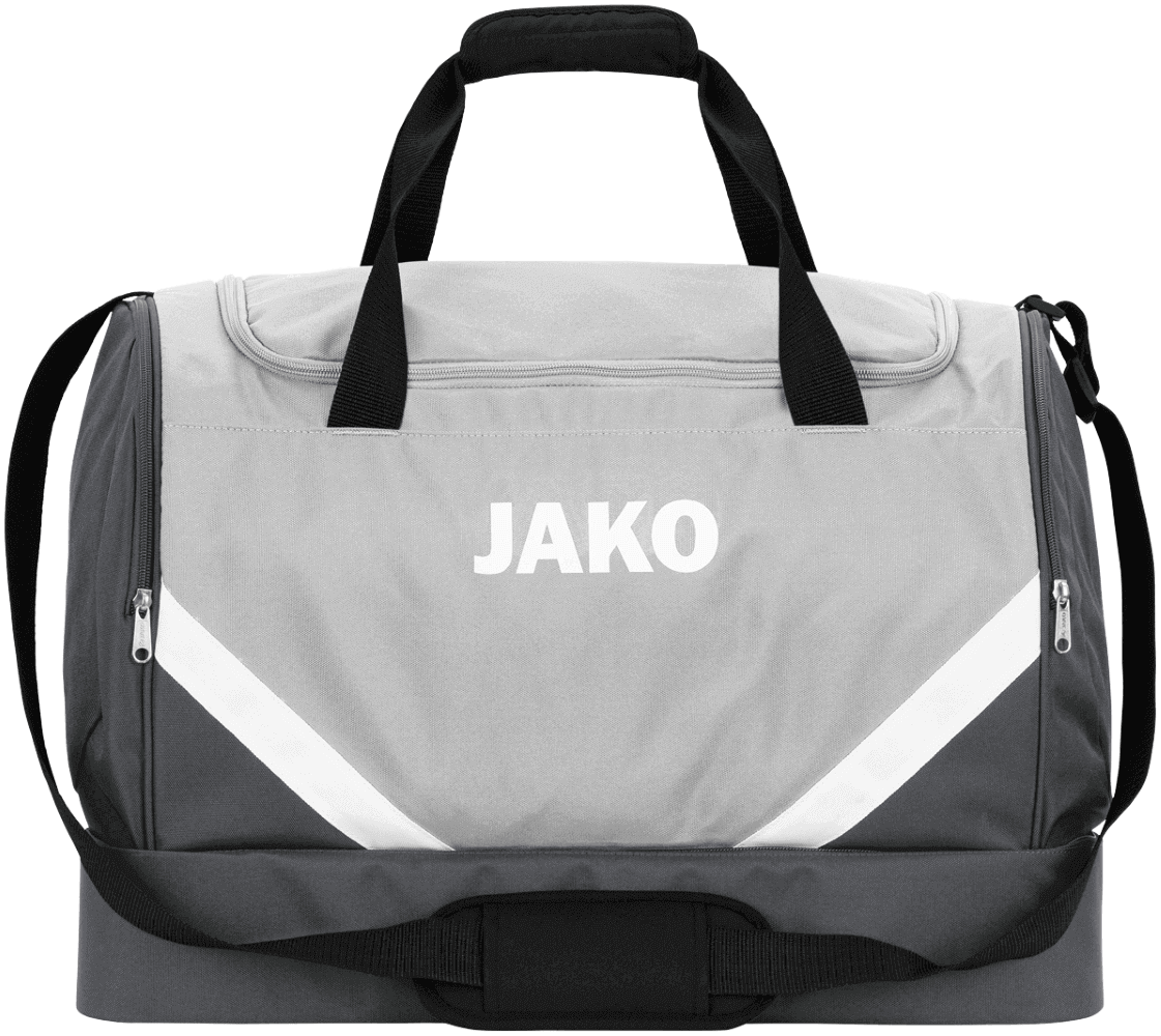 Jako Iconic Fussball Sporttasche mit Bodenfach, S, hellgrau