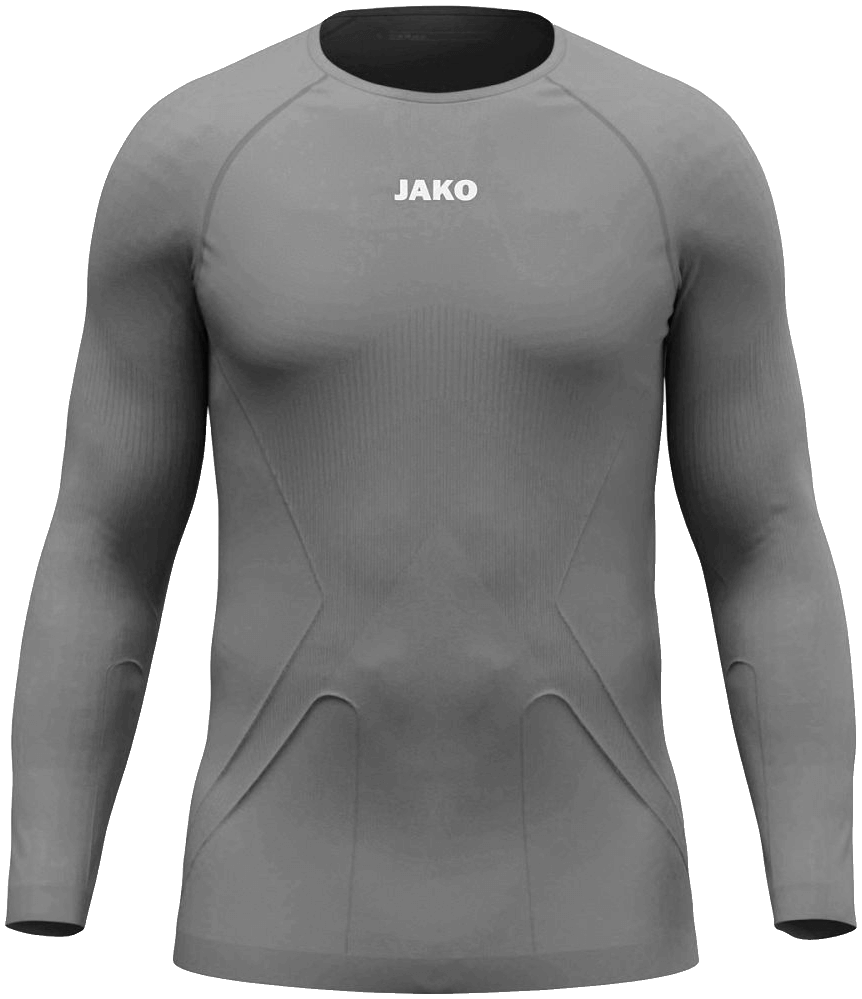 Jako Longsleeve Unterziehshirt, XL, grau/weiß