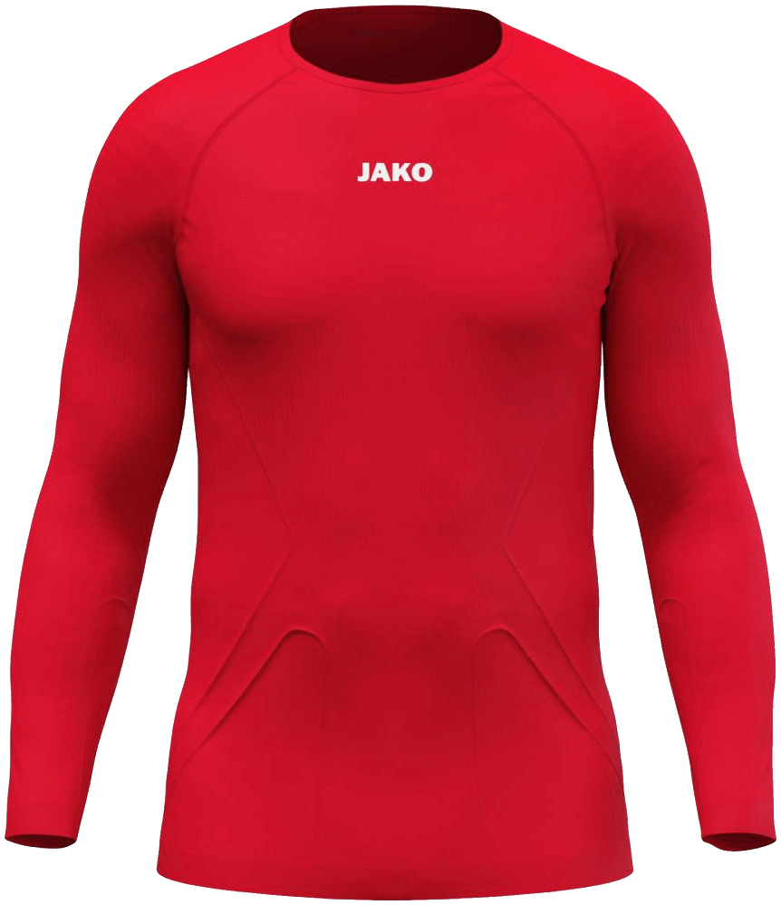 Jako Longsleeve Unterziehshirt, XL, rot/weiß