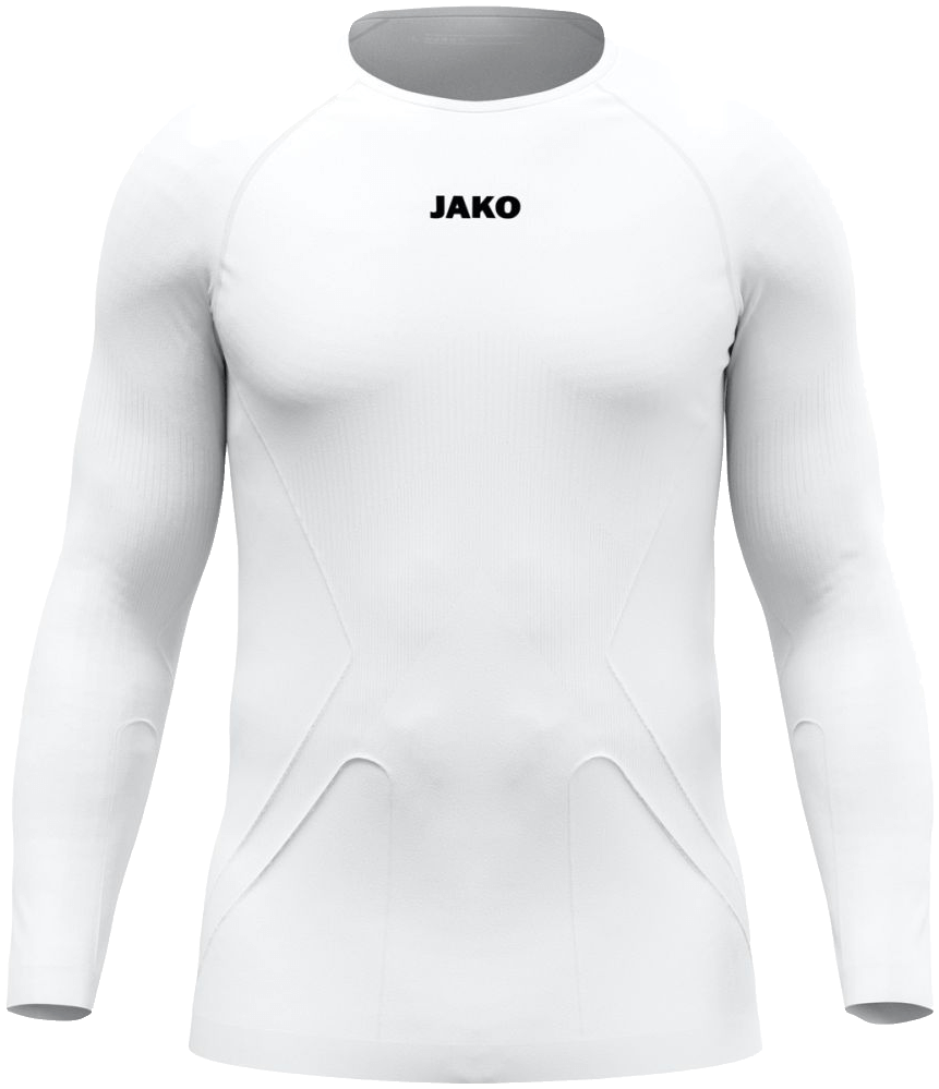 Jako Longsleeve Unterziehshirt, XL, weiß/schwarz