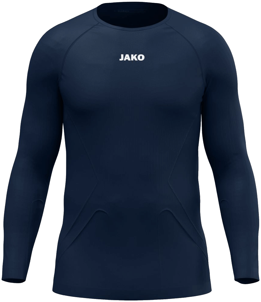 Jako Longsleeve Unterziehshirt Seamless, XL, marine/weiß