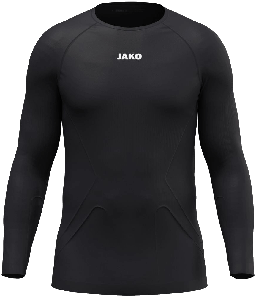 Jako Longsleeve Unterziehshirt Seamless, XL, schwarz/weiß