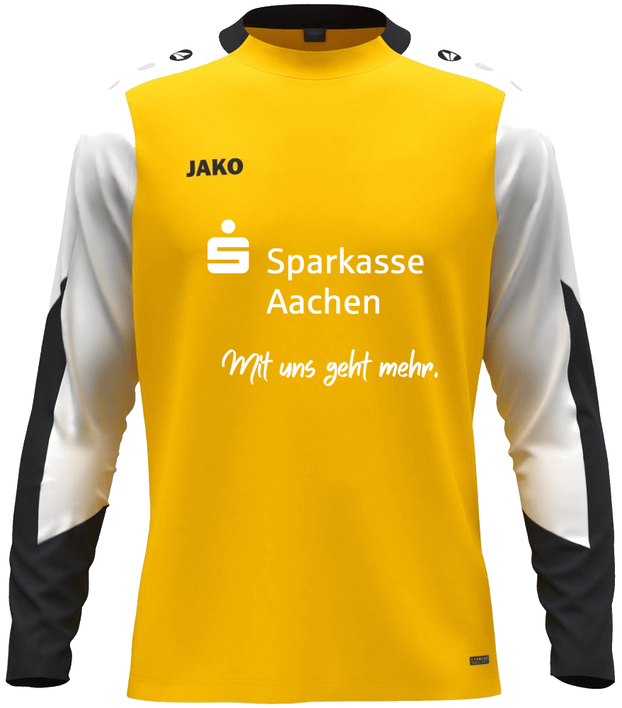 Jako Longsleeve Sparkasse Aachen Dynamic, 3XL, gelb/schwarz/weiß