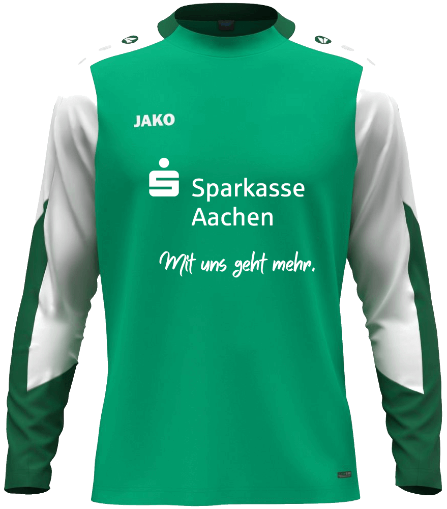 Jako Longsleeve Sparkasse Aachen Dynamic, 3XL, grün/dunkelgrün/weiß